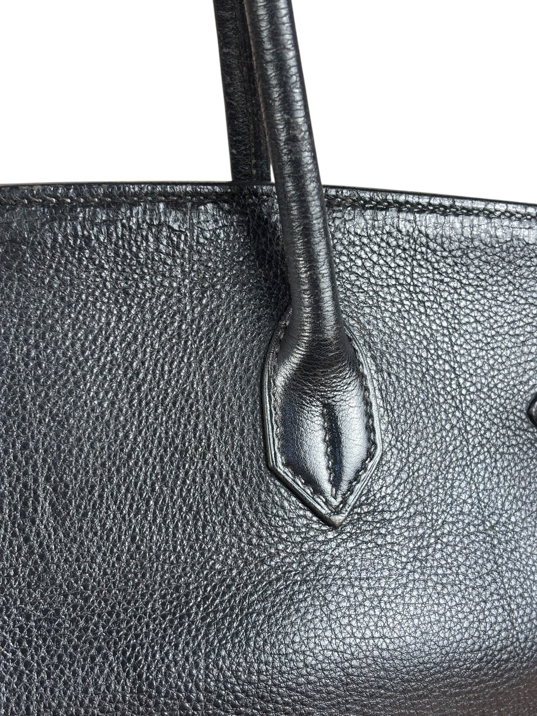 Hermes Black Togo Leather Birkin 40 Handbag Gold 1998