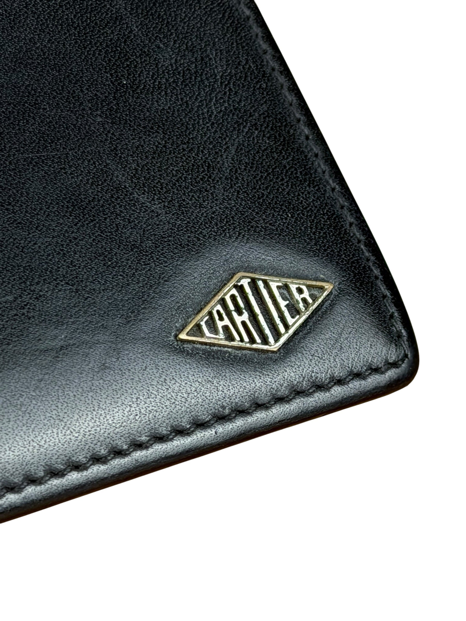 Cartier Black Leather Louis Multipurpose Continental Long Wallet
