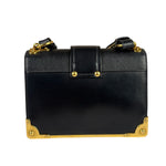 Prada Black Saffiano Leather Cahier Shoulder Bag