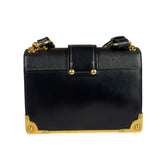 Prada Black Saffiano Leather Cahier Shoulder Bag