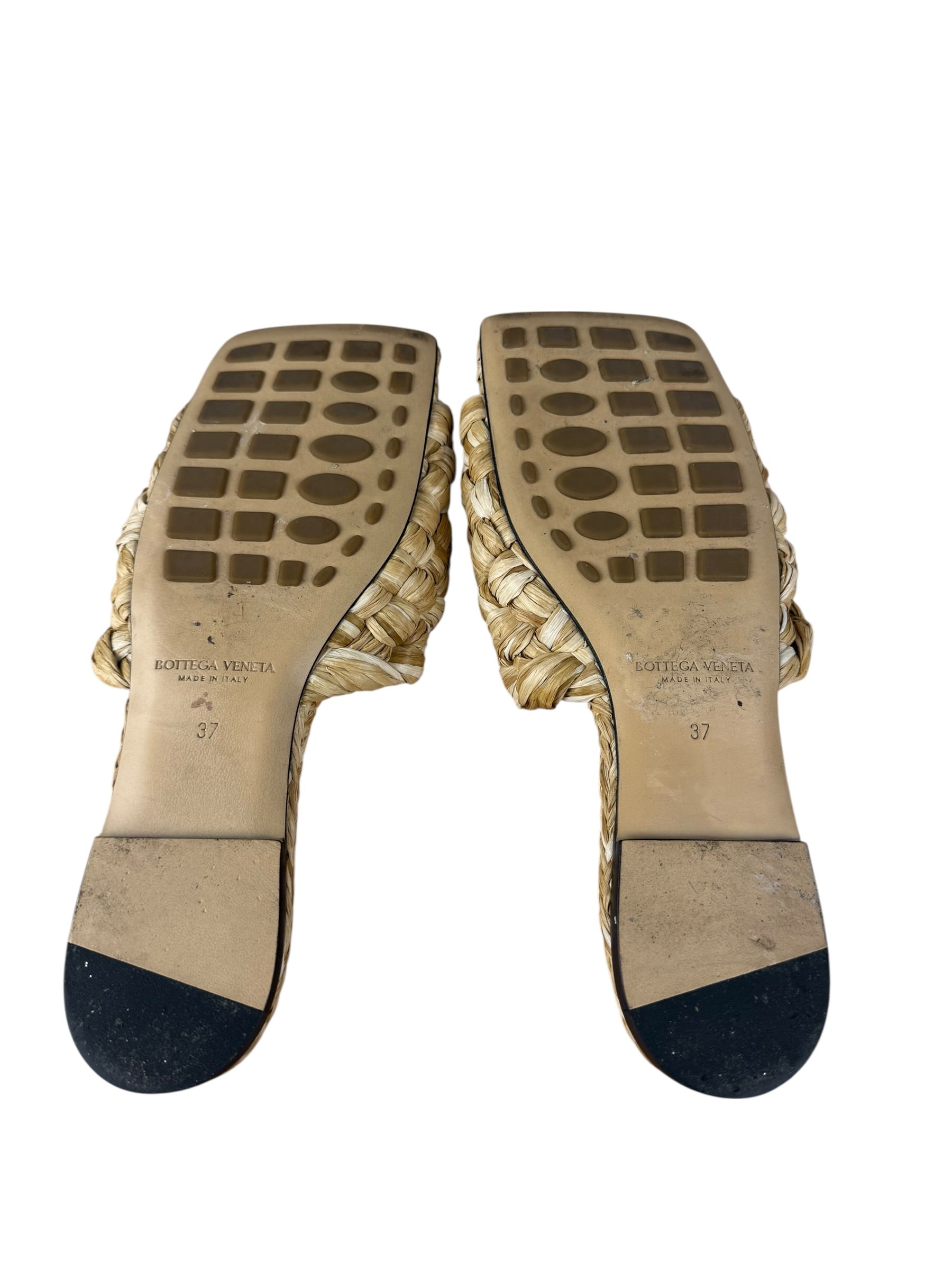 Bottega Veneta Raffia Intreccio Sandals