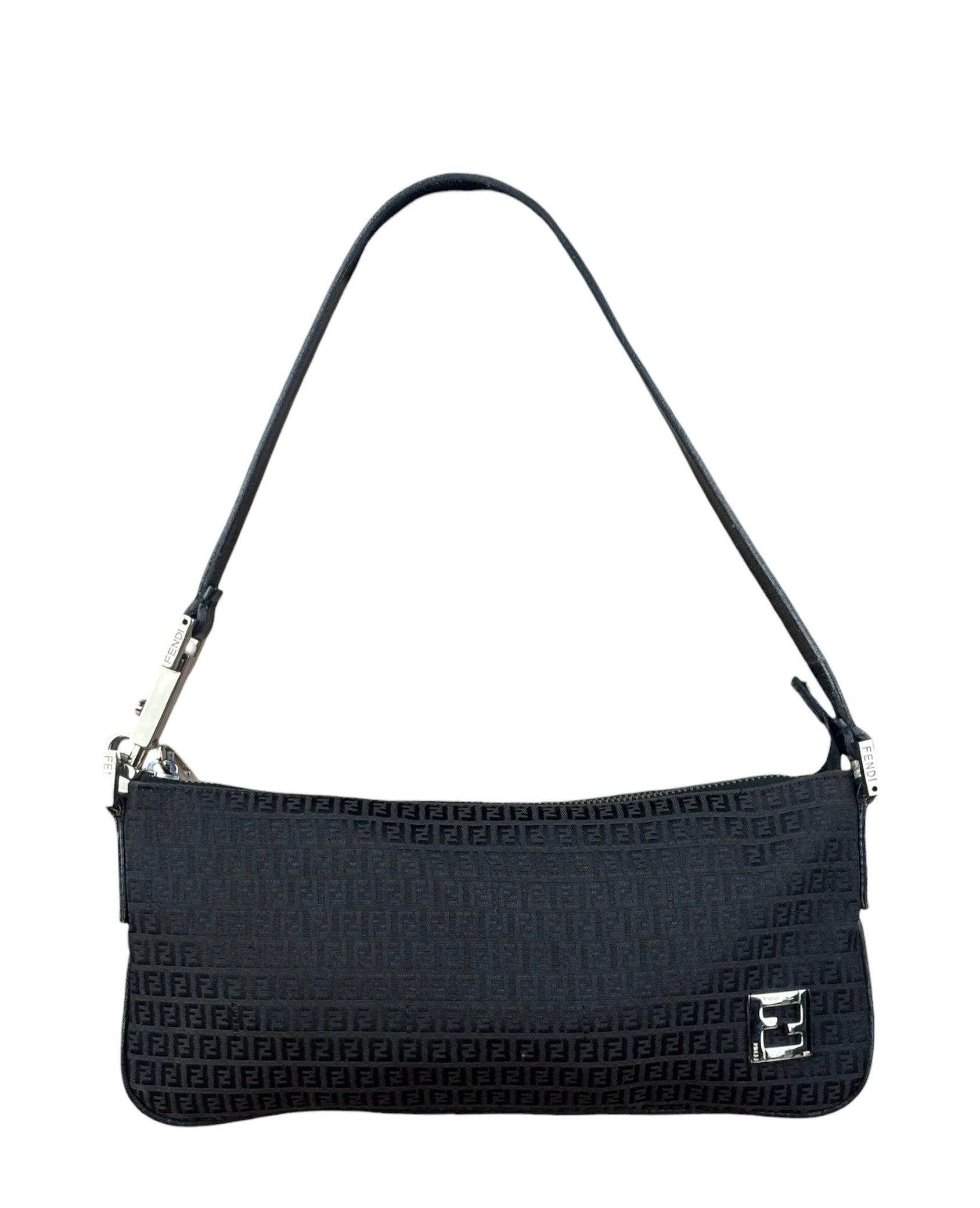 Fendi Vintage Black FF Print Pochette