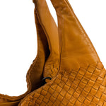 Bottega Veneta Orange/Brown Woven Leather Campana Shoulder Bag