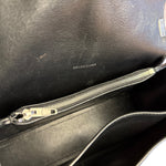 Balenciaga Crush Sling Shoulder Bag Black Leather