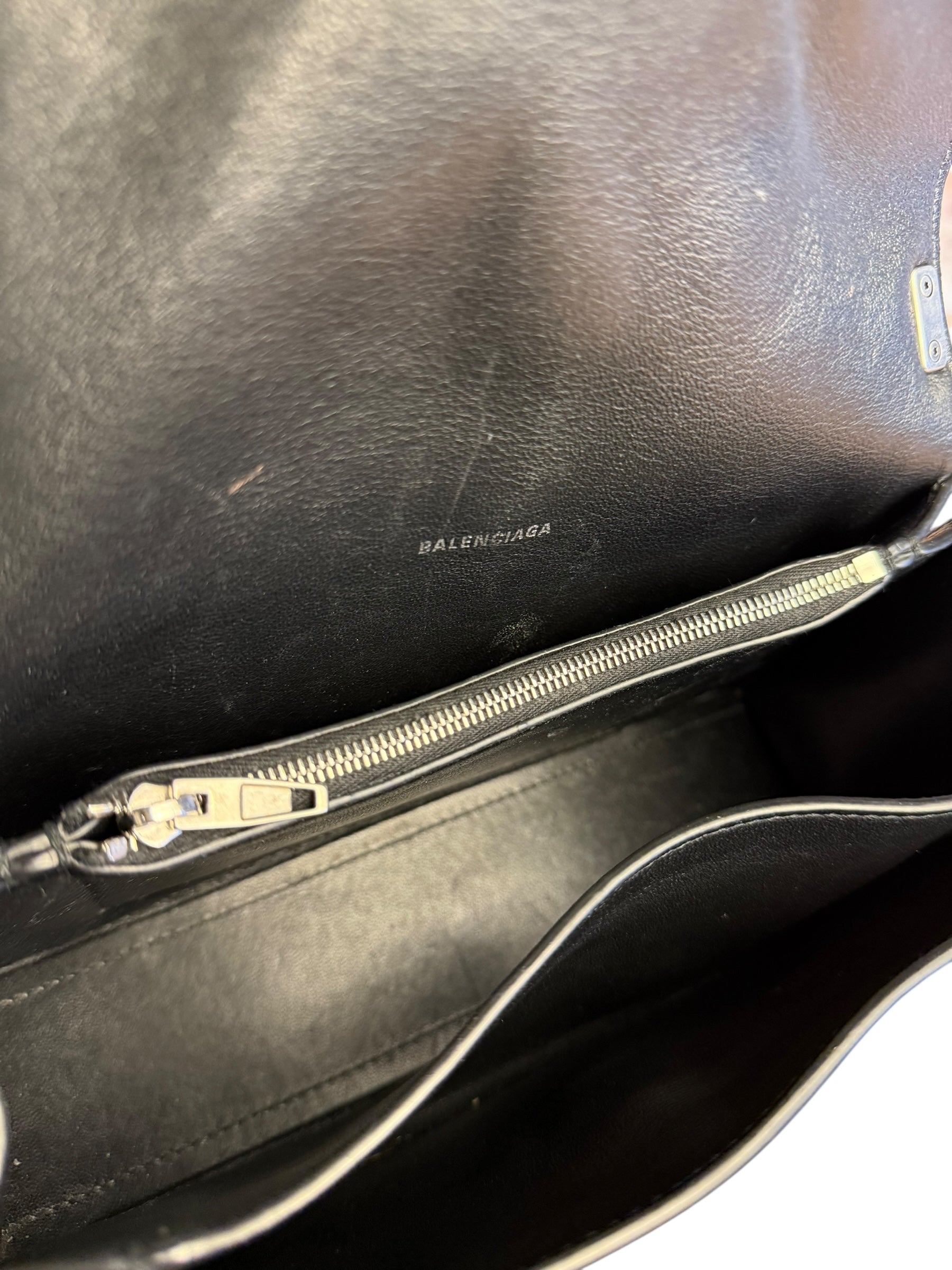 Balenciaga Crush Sling Shoulder Bag Black Leather