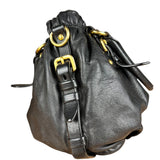 Prada Black Leather Vitello Daino Handbag