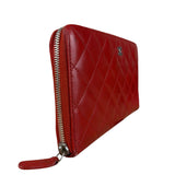 Chanel Red Quilted Leather Long Organizer Wallet 2010