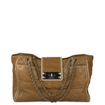 Chanel Camel Quilted Lambskin East-West Large Chain Tote 2008