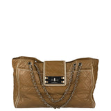 Chanel Camel Quilted Lambskin East-West Large Chain Tote 2008