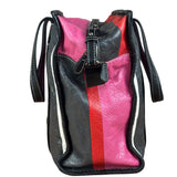 Balenciaga Multi-Color Vertical Stripe Bazar Shopper Two-Way Bag