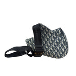 Christian Dior Navy Oblique Saddle Crossbody Bag