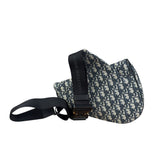 Christian Dior Navy Oblique Saddle Crossbody Bag