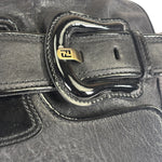 Fendi Black Patent Leather Trim B Bis Shoulder Bag