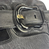 Fendi Black Patent Leather Trim B Bis Shoulder Bag