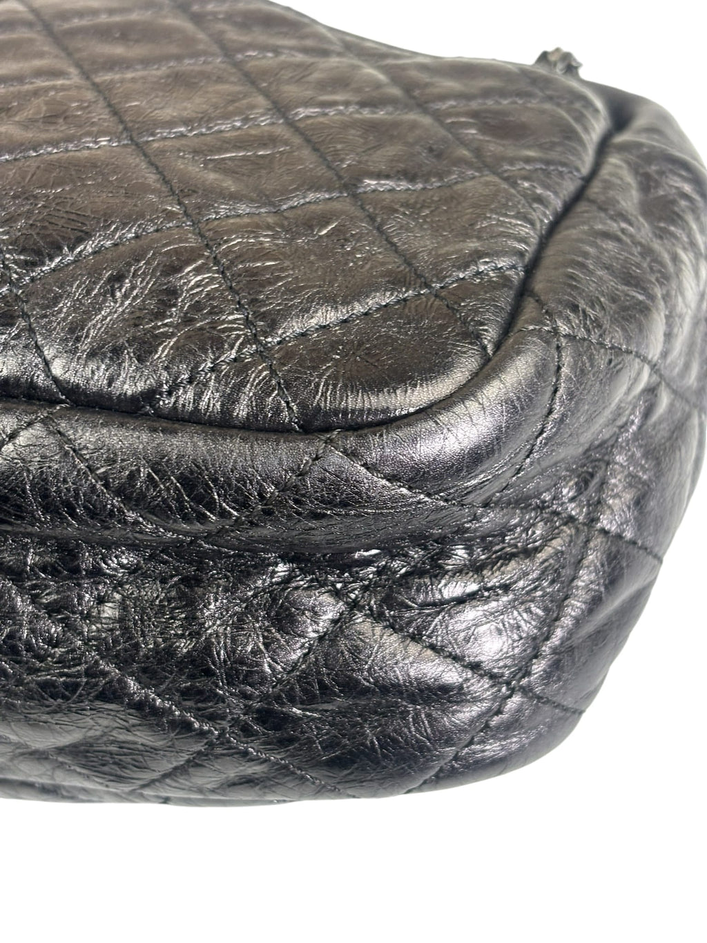 Chanel Metallic Black Quilted Calfskin Reissue Camera Case 2008