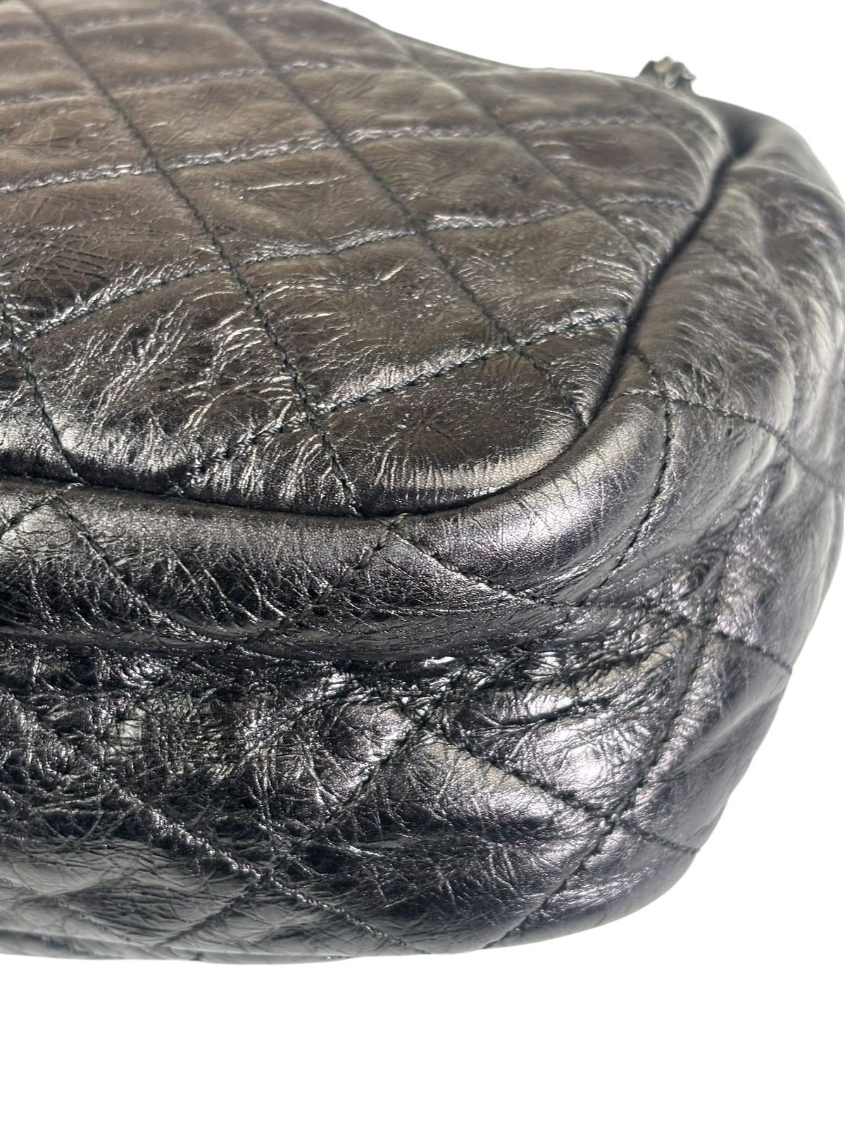 Chanel Metallic Black Quilted Calfskin Reissue Camera Case 2008
