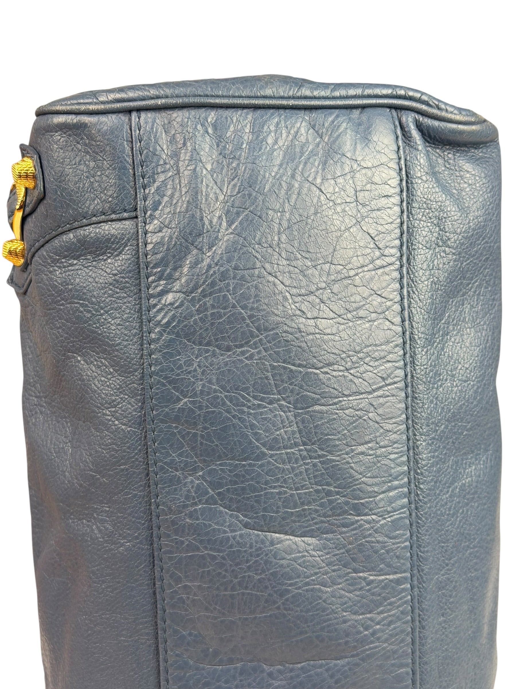 Balenciaga Mist Blue Leather Sunday City Bag