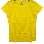 Yves Saint Laurent Padded Short Sleeve Yellow Top