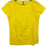Yves Saint Laurent Padded Short Sleeve Yellow Top