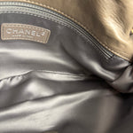 Chanel Taupe Leather Funny Tweed Fringe Flap Bag 2010