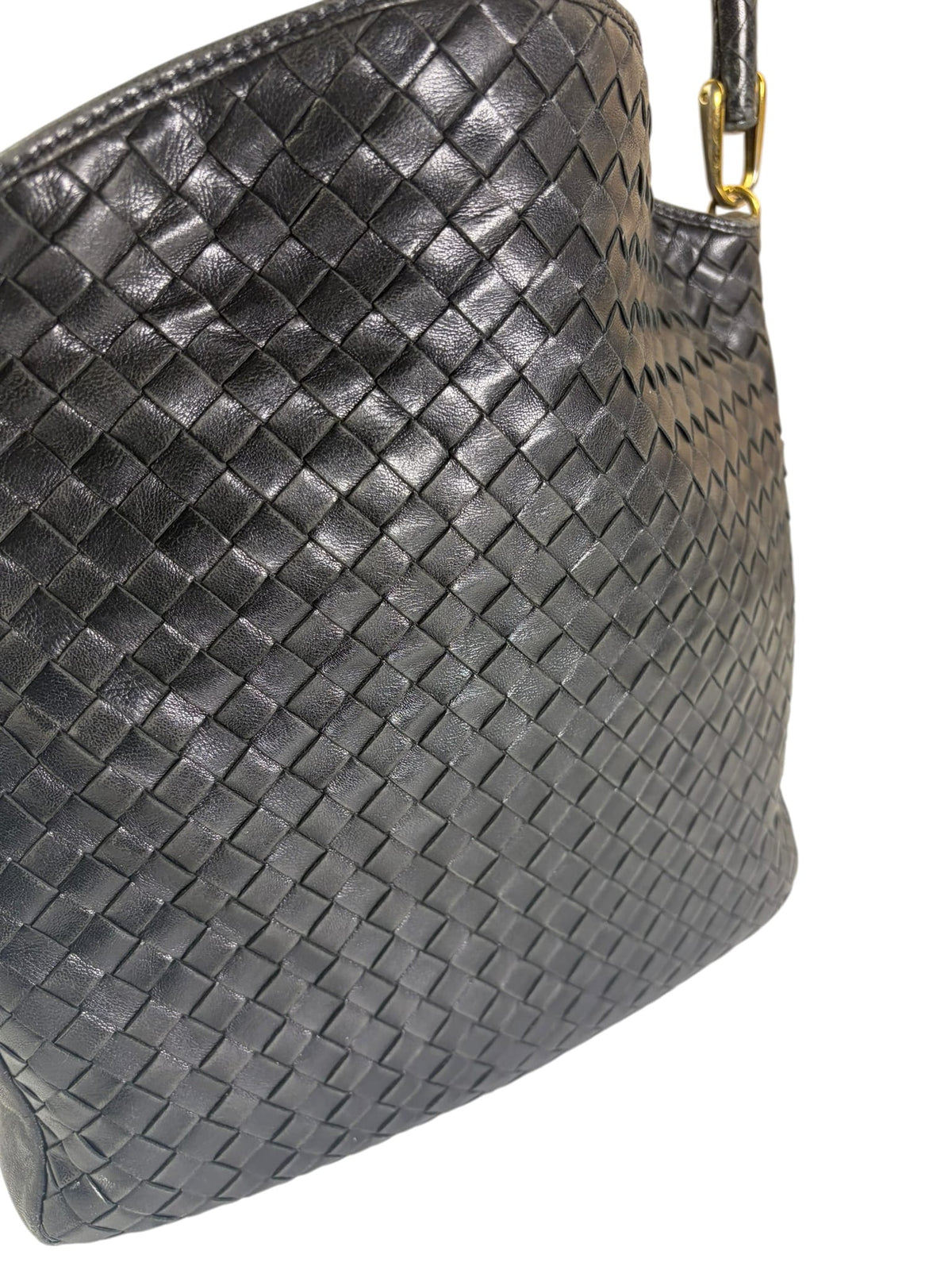 Bottega Veneta Black Intrecciato Hobo Bag
