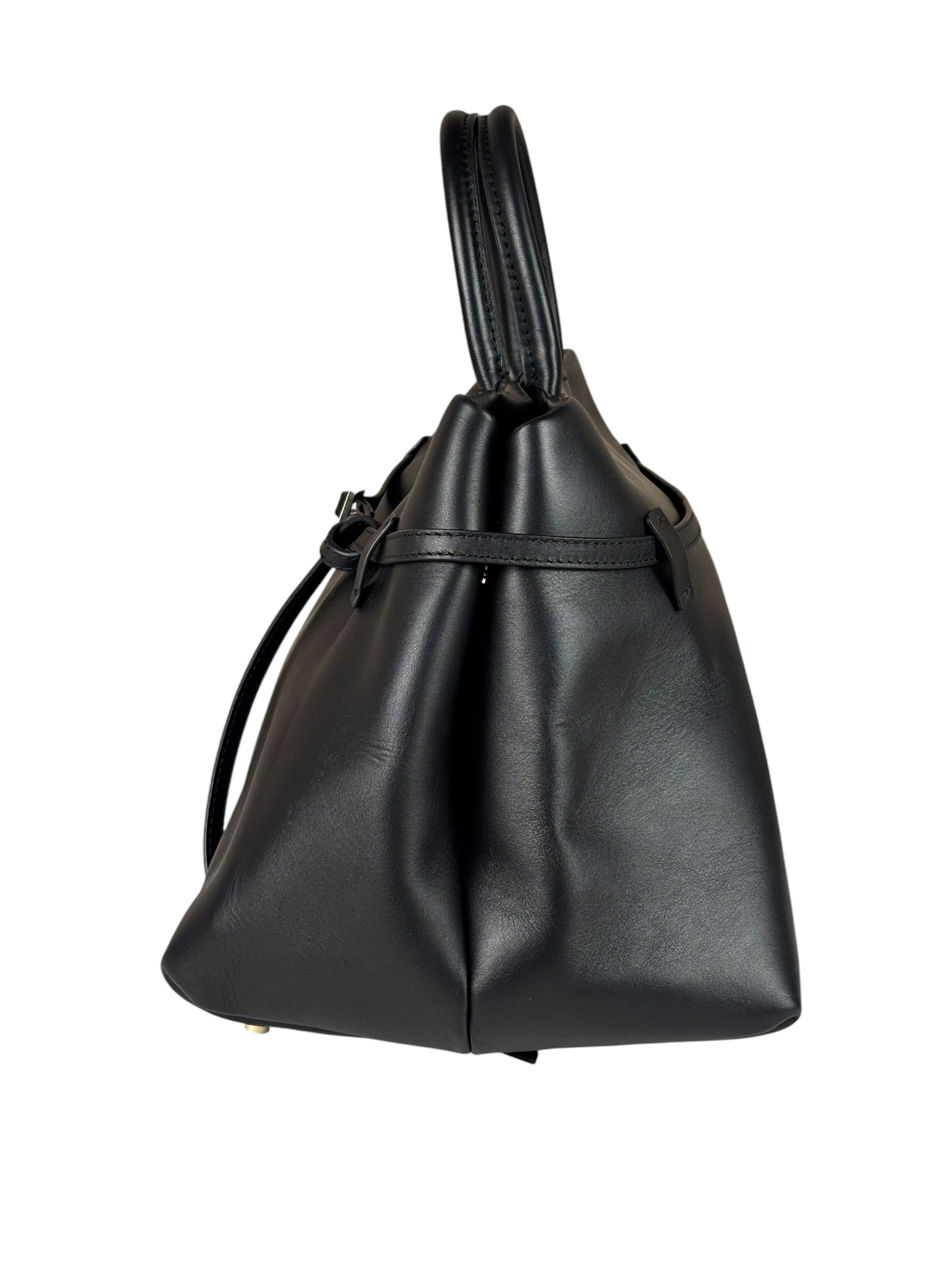 Manu Atelier Black Leather Le Cambon 35 Tote