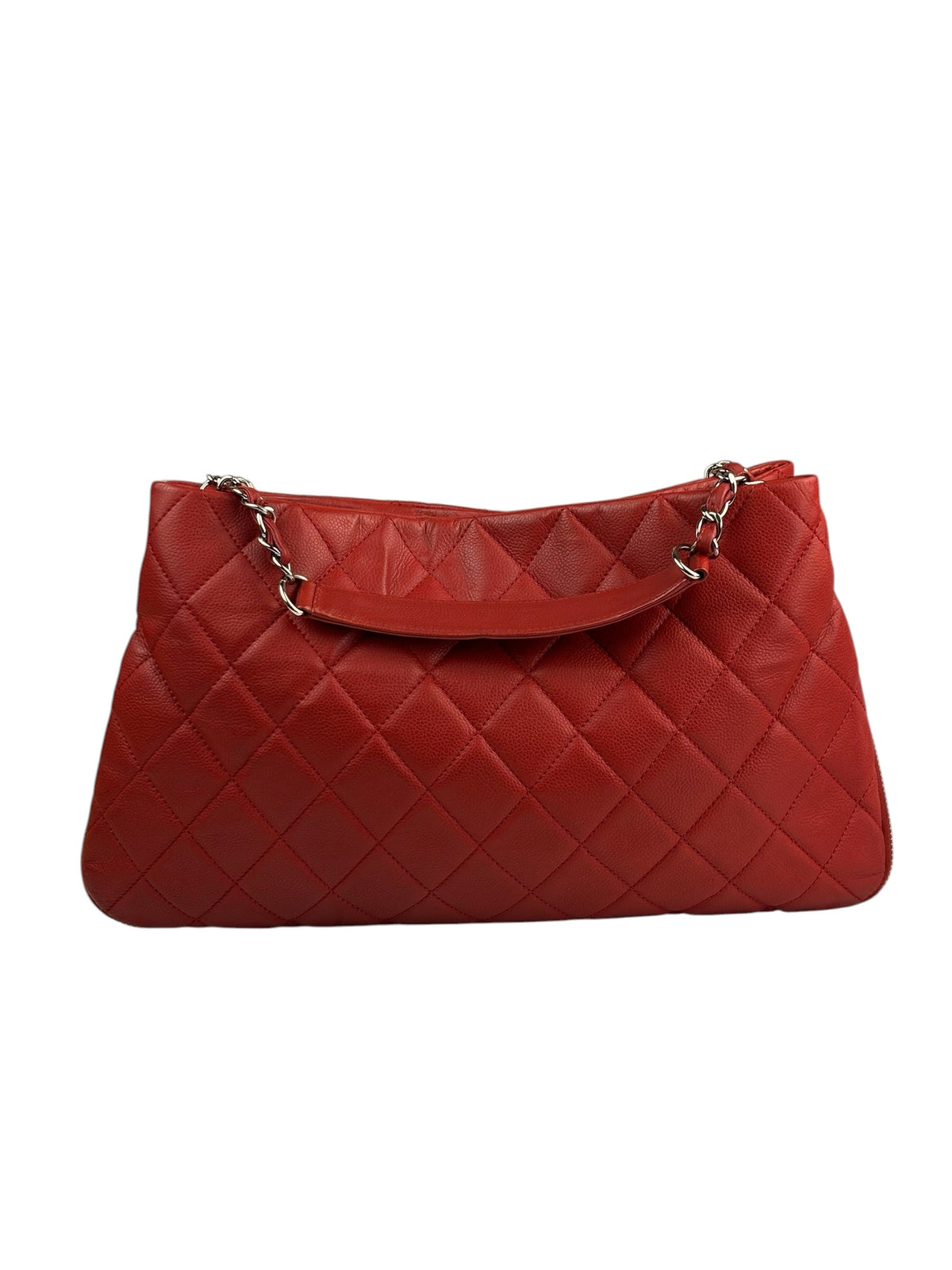 Chanel Red Caviar Leather Zip Out Tote Bag 2011