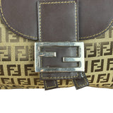 Fendi Zucchino Drawstring Flap Shoulder Bag