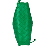 Bottega Veneta Green Leather Intercciato Small Crossbody
