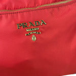 Prada Rosso Red Tessuto Nylon/Saffiano Leather Trim Shoulder Bag