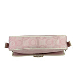Ferragamo Pink Canvas Gancini Shoulder Bag