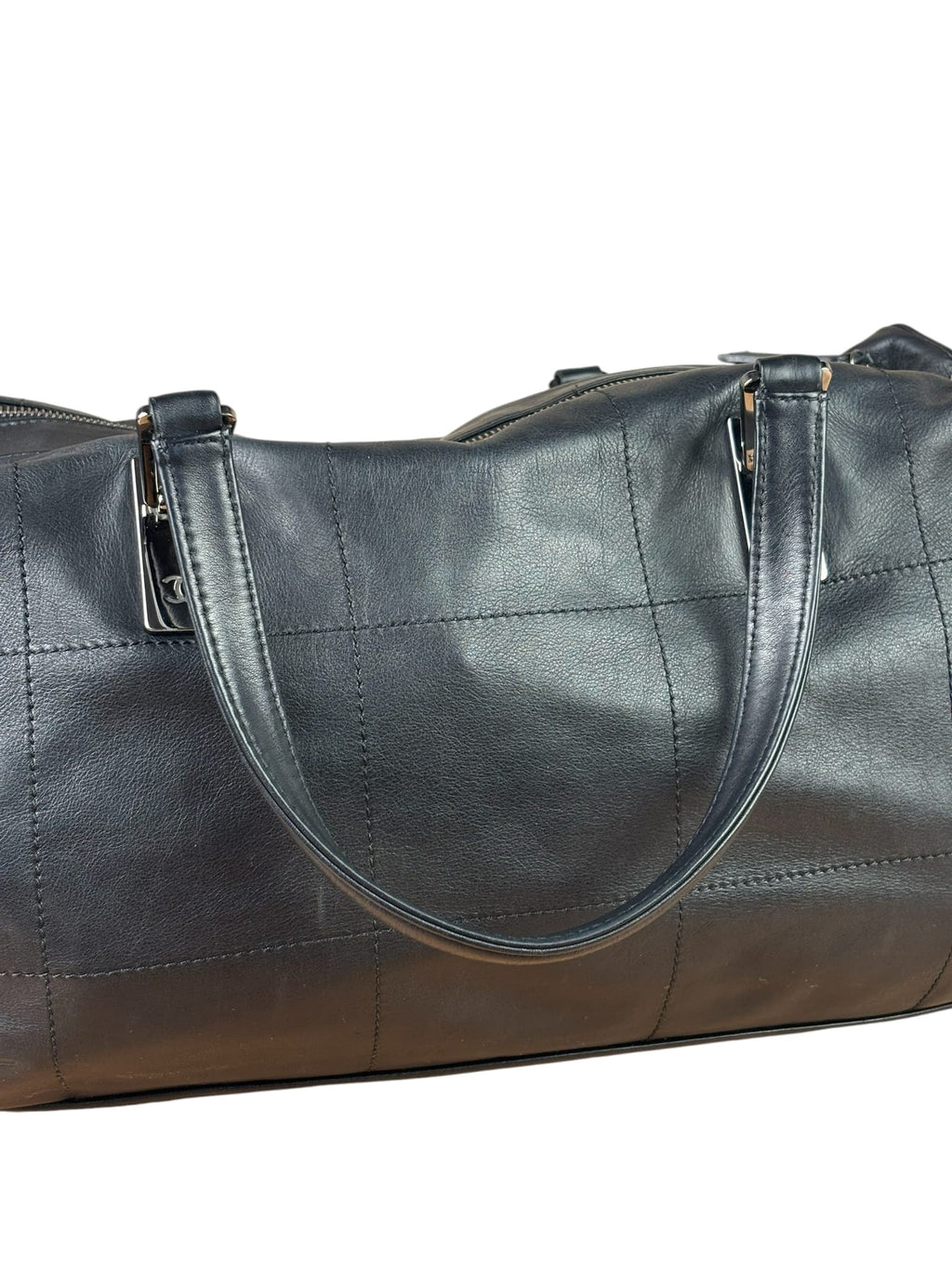 Chanel Black Lambskin Boston Chocolate Bar Bag