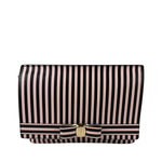 Salvatore Ferragamo Pink/Black Striped Crossbody Bag