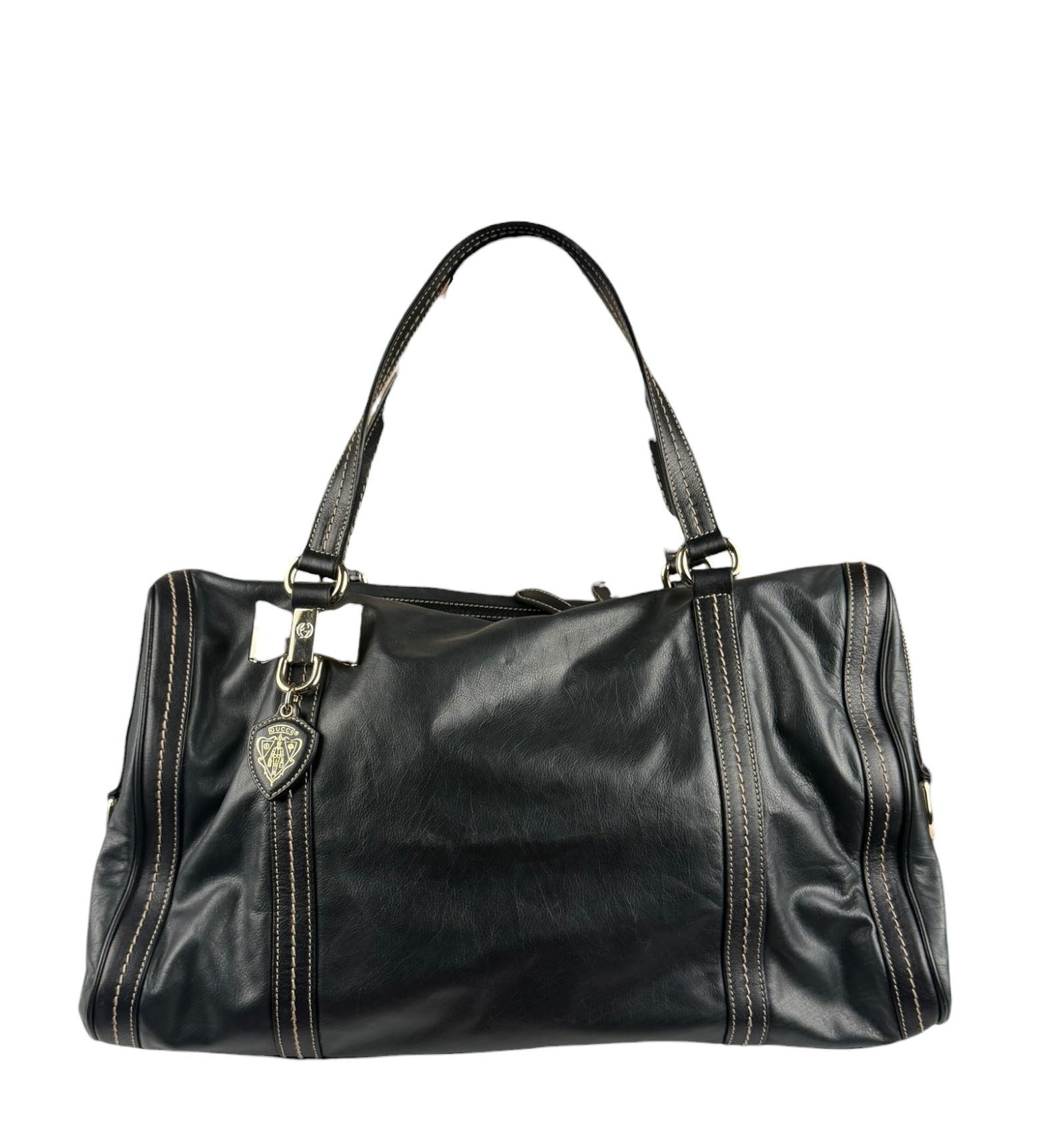 Gucci Bicolor Leather Duchessa Boston Bag