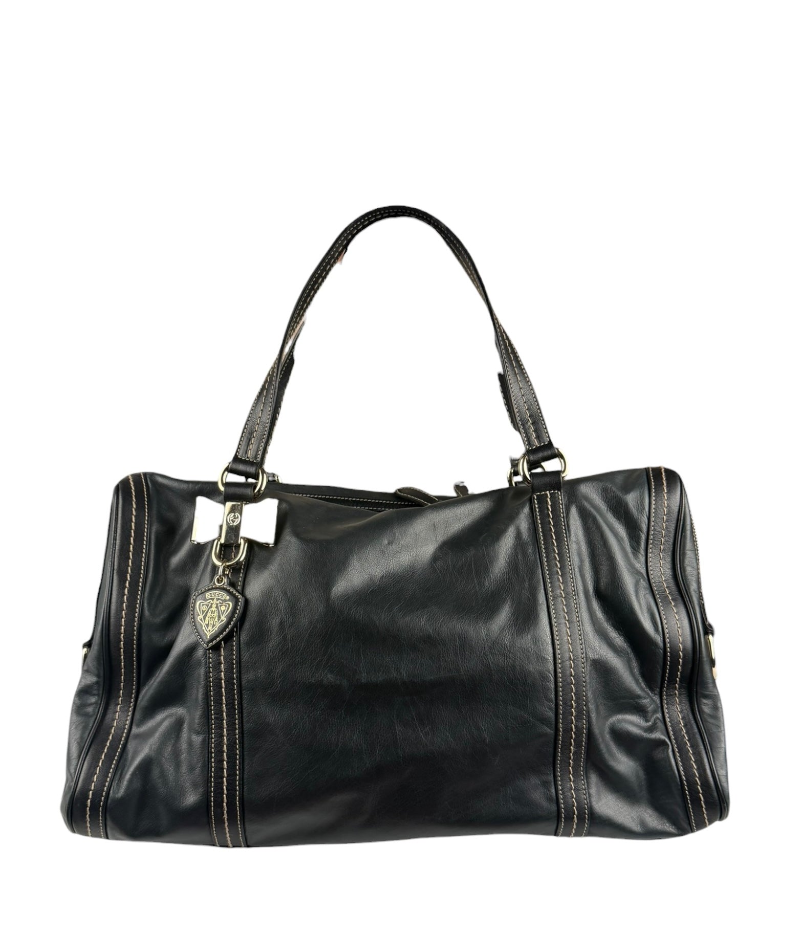 Gucci Bicolor Leather Duchessa Boston Bag