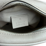 Gucci White Grained Sherry Leather Crossbody