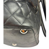 Chanel Black Quilted Leather Ligne Cambon Tote Mid 2000's