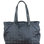 Chanel Vintage Black Travel Line Tote Bag