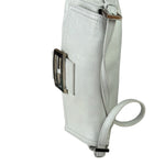 Fendi White Leather Baguette