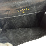 Chanel Vintage Black Leather CC Compact Wallet 1997