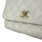 Chanel White Quilted Leather Side-Packs Dual Shoulder Bag 2019