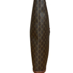 Celine Brown Leather Macadam Clutch