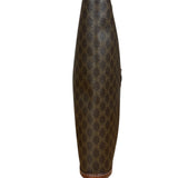 Celine Brown Leather Macadam Clutch