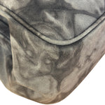 Prada Lux Grey Scamosciato Tie Dye Clutch Top Handbag