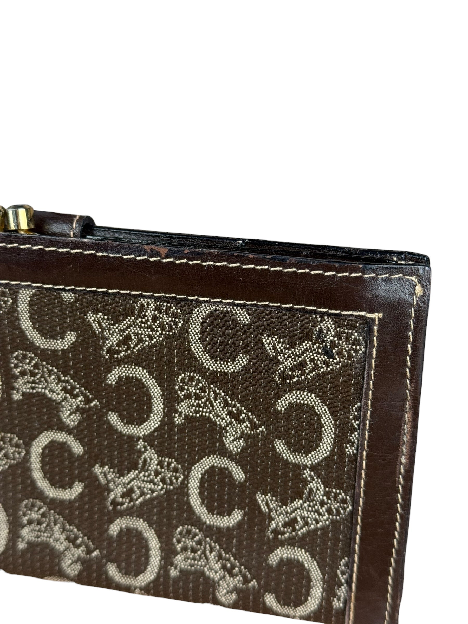 Celine Vintage Macadam Long Wallet Brown