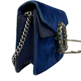 Gucci Blue Velvet Mini Dionysus Chain Bag