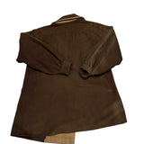 YSL Vintage Brown Lined Suede Button Down Jacket