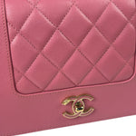 Chanel Pink Lambskin Mademoiselle Flap Wallet On Chain 2018