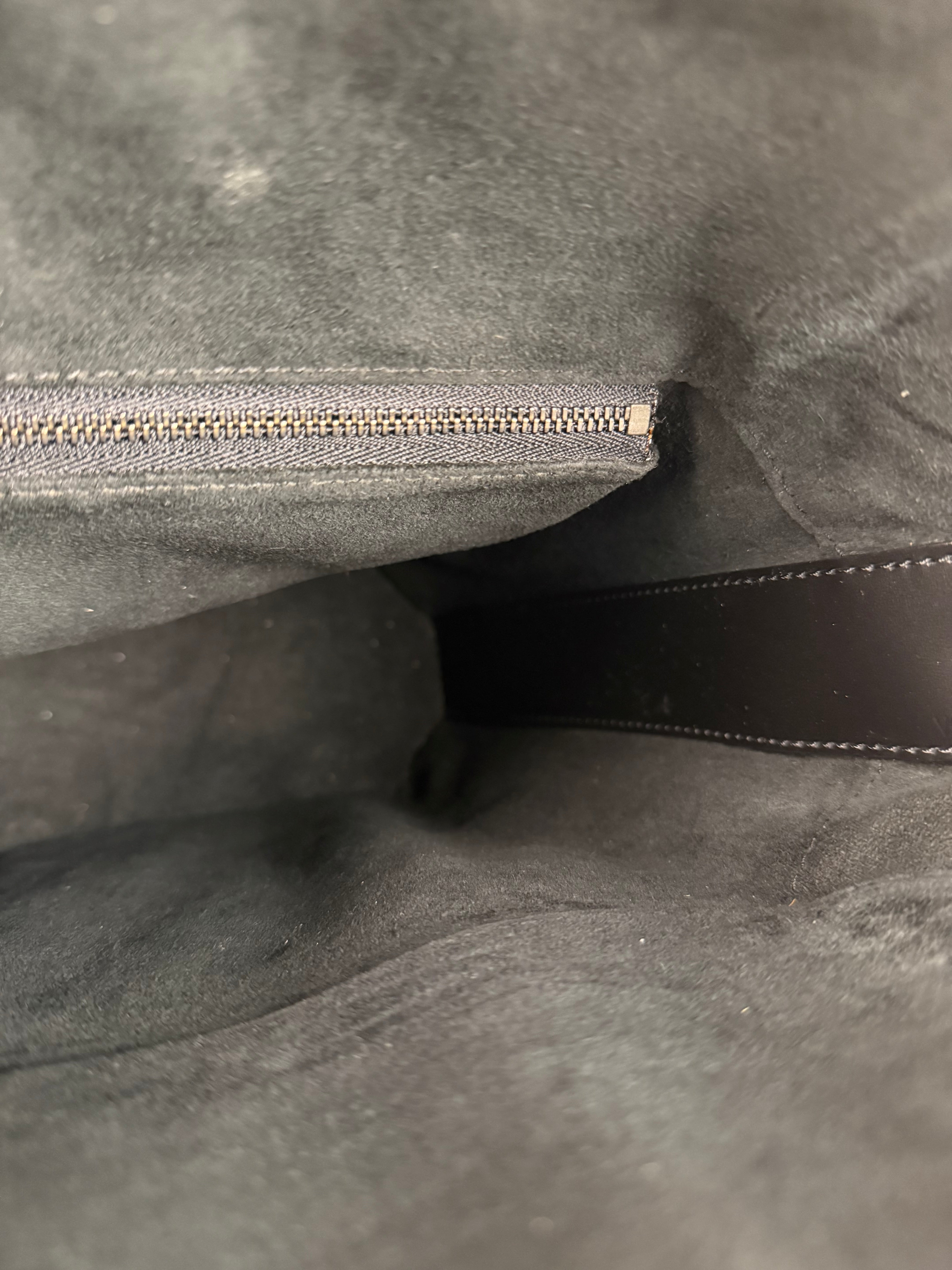 Yves Saint Laurent Black Epi Sac Seau Shoulder Bag
