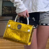 Christian Dior Diorever Metallic Gold Small 2Way Handbag